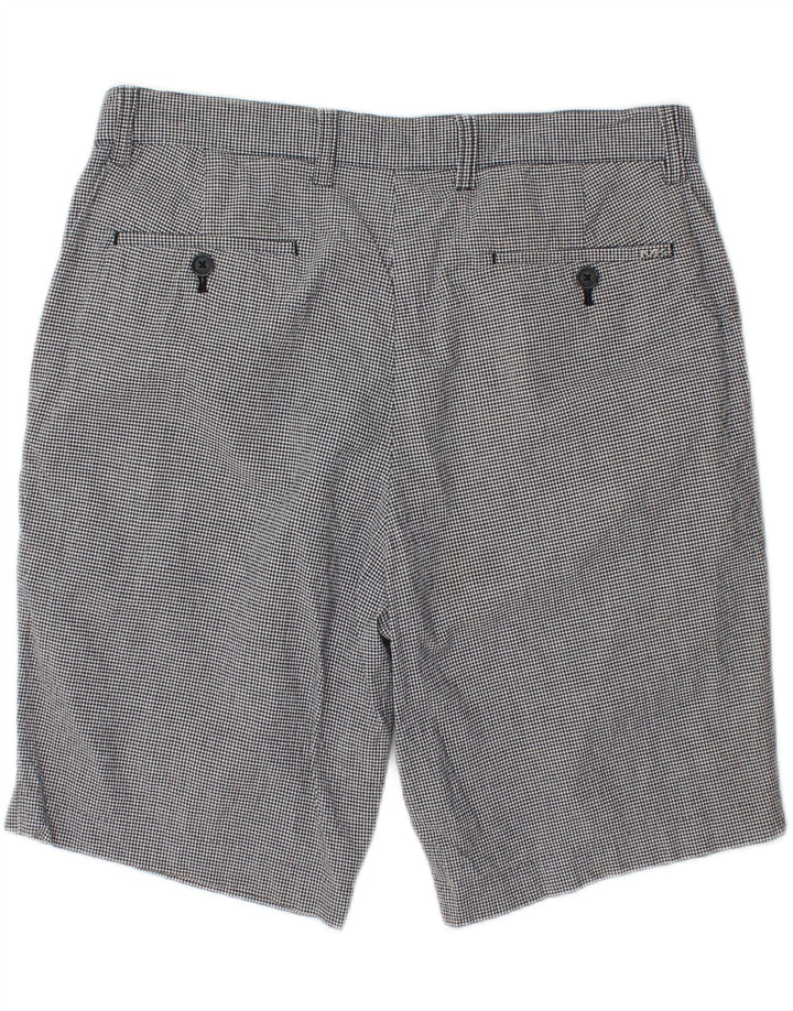 MICHAEL KORS Mens Chino Shorts W34 Large  Blue Gingham Cotton Vintage Michael Kors and Second-Hand Michael Kors from Messina Hembry 