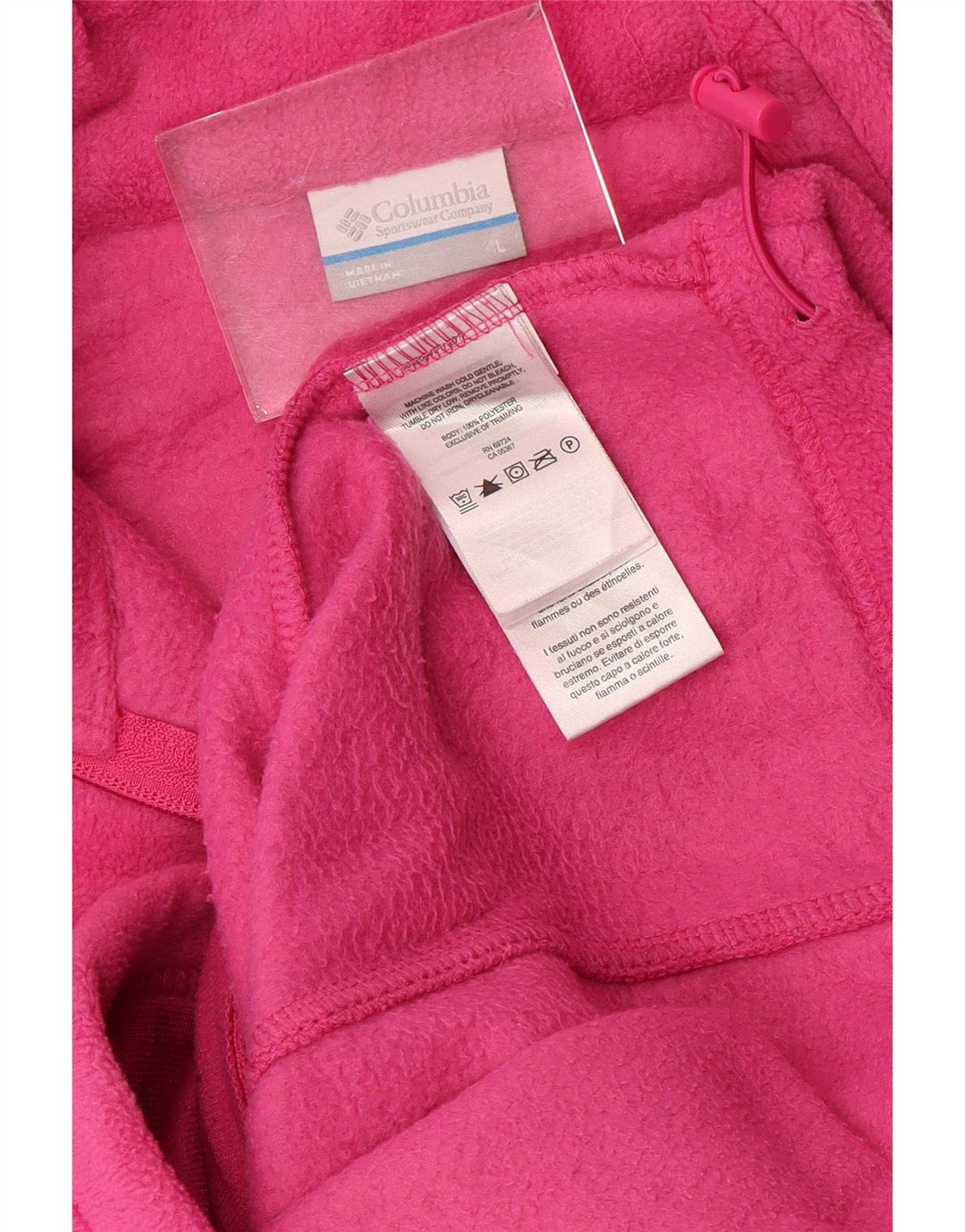 COLUMBIA Chaqueta polar para mujer UK 46 Grande Poliéster rosa