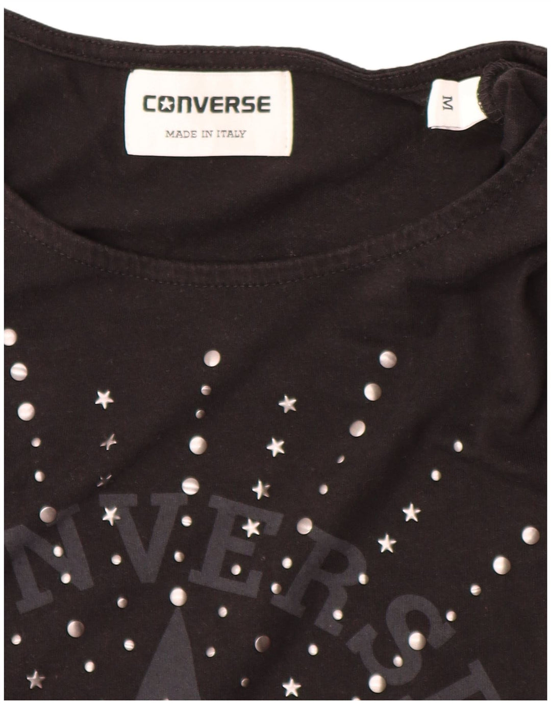 Converse Chuck Taylor Graphic Chaleco Top para mujer UK 12 Mediano Negro