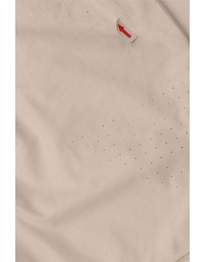 Nike - Pantalones cortos deportivos Dri Fit para mujer, talla grande, poliéster blanco
