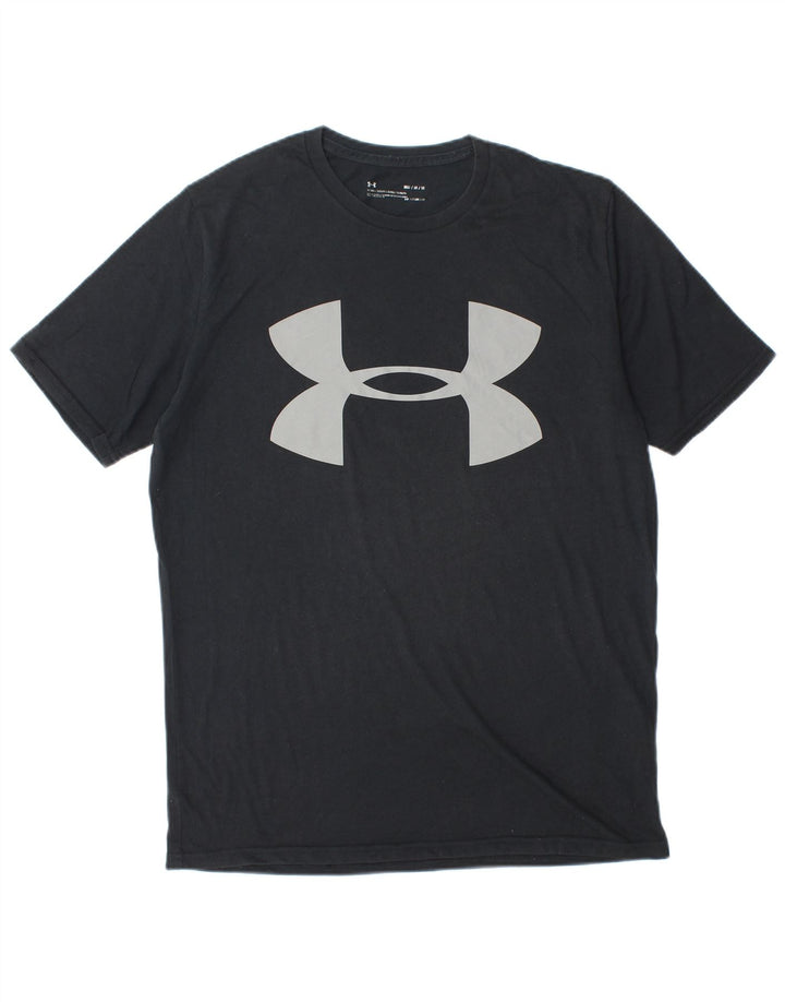 UNDER ARMOUR Camiseta estampada Heat Gear para hombre Top mediano de algodón negro