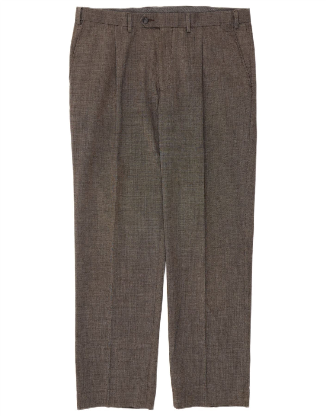Marks & Spencer Pantalones casuales de corte regular para hombre W36 L31 Poliéster gris
