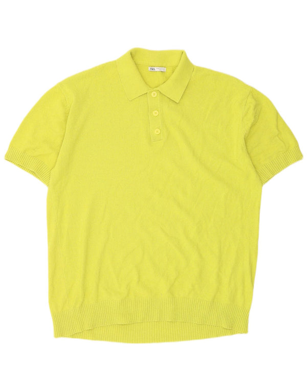 Polo Zara Hombre XL Amarillo
