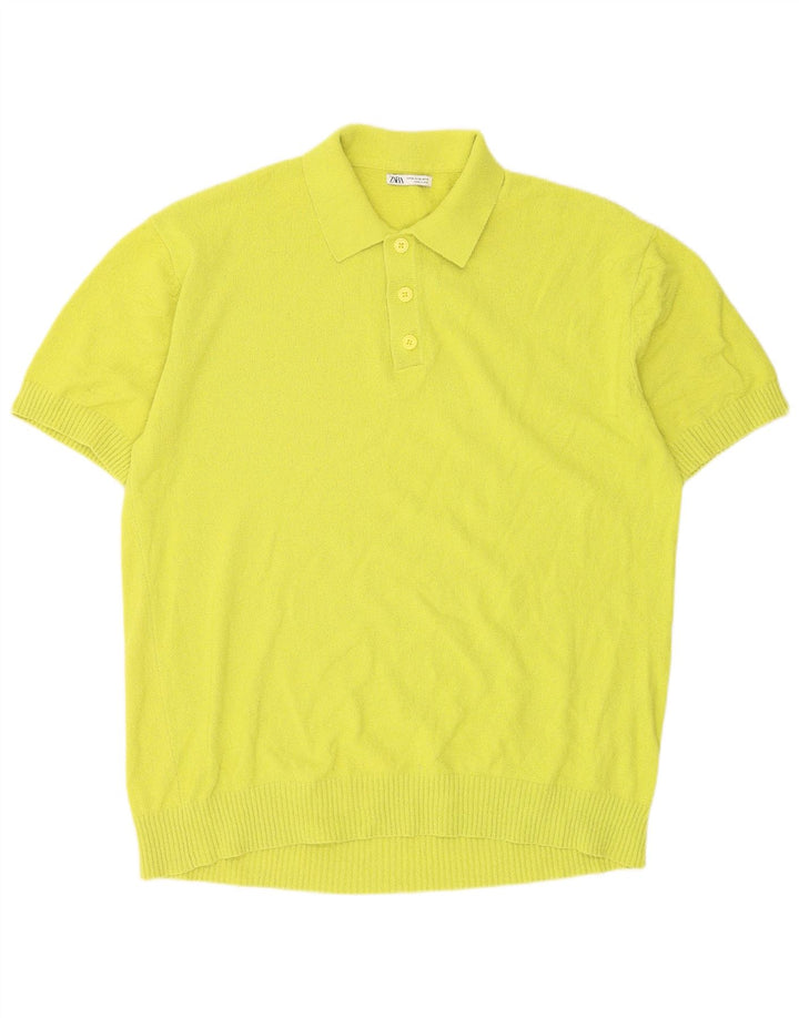 Polo Zara Hombre XL Amarillo