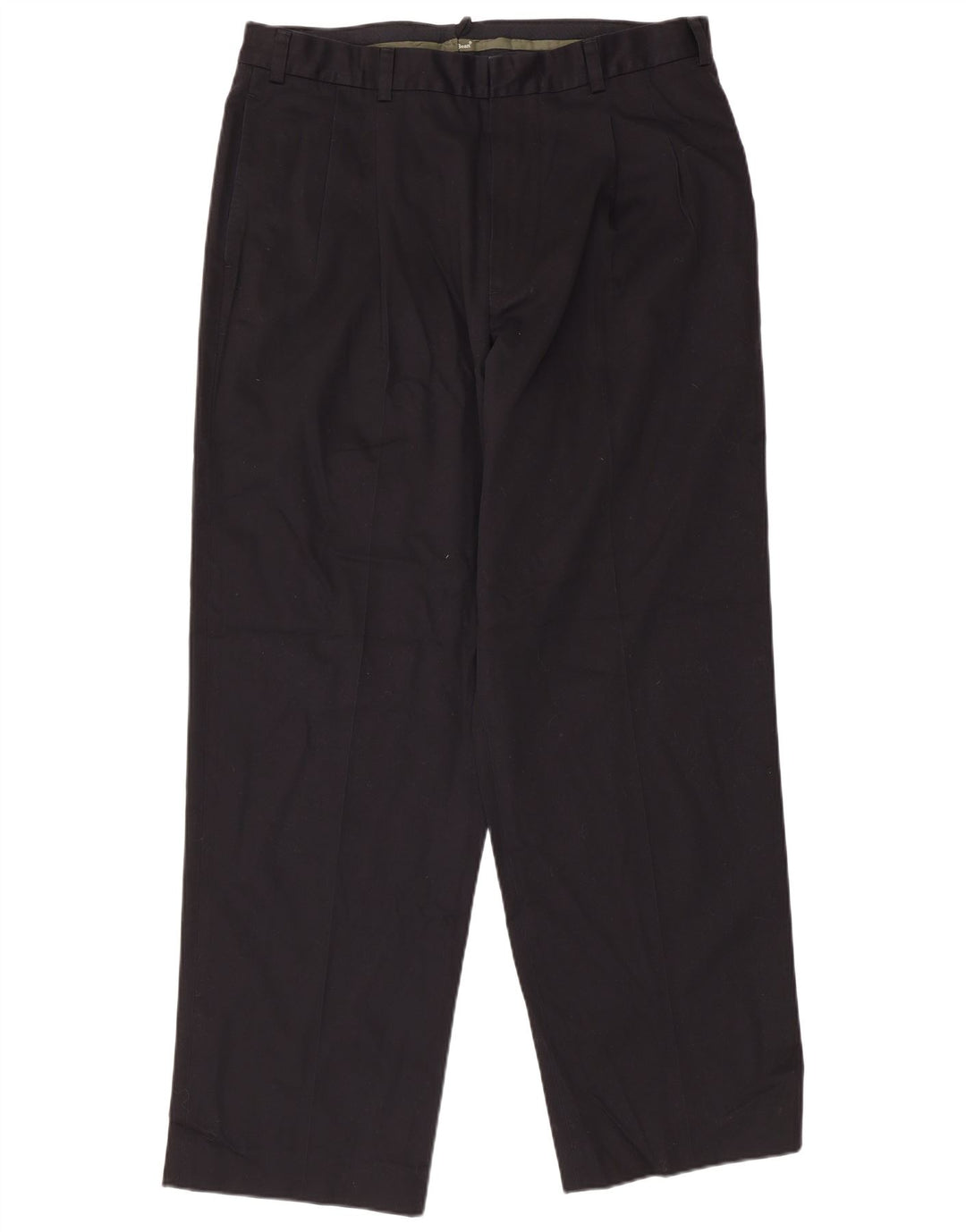 L.L.Bean Pantalones casuales con pinzas para hombre W37 L32 Algodón negro