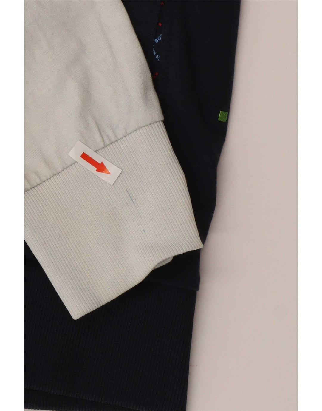 Hugo Boss Hombre Chaqueta superior de chándal con bloques de color blanco grande