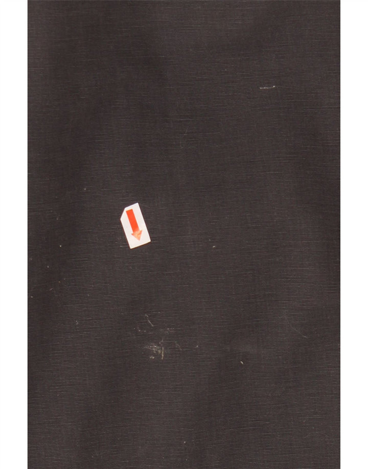 VINTAGE Abrigo de lona con capucha para hombre Reino Unido 42 XL Gris Colorblock Algodón