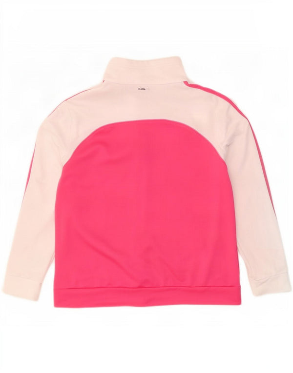 Adidas Mujer Climalite Chándal Top Chaqueta UK 20/22 XL Rosa Colorblock