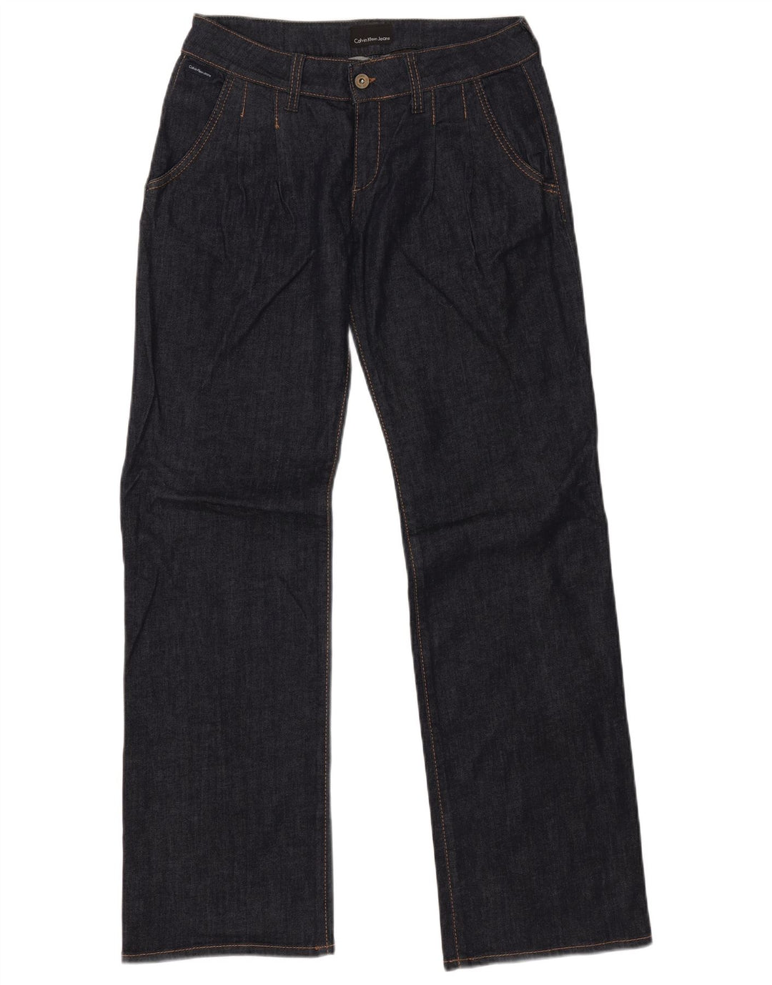 Vaqueros rectos para mujer CALVIN KLEIN W30 L33 Algodón azul marino