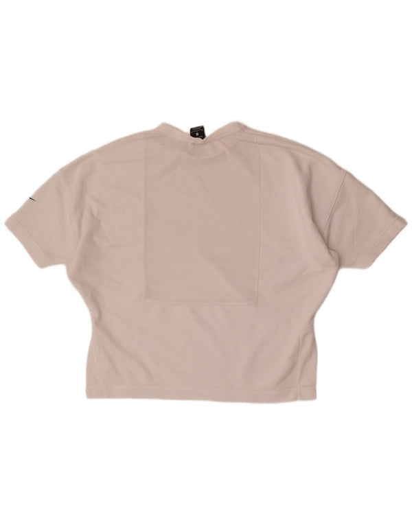 Nike Camiseta Dri Fit de gran tamaño para mujer UK 14 Medium White Cotton