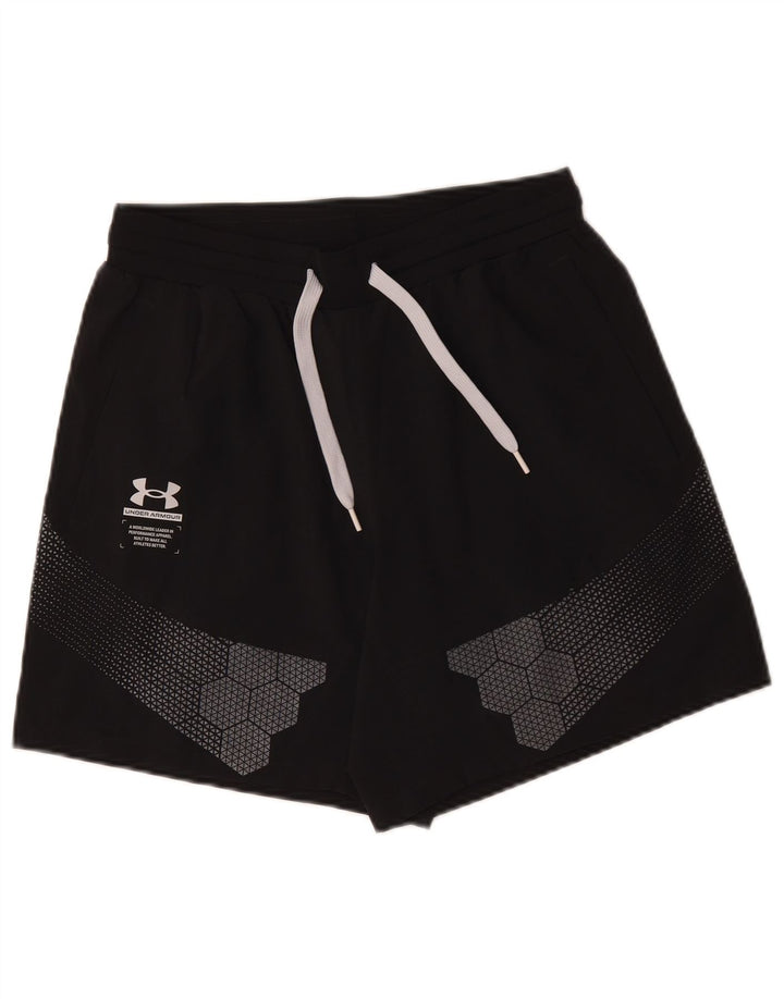 Under Armour Pantalones cortos deportivos con gráficos para hombre Poliéster negro mediano