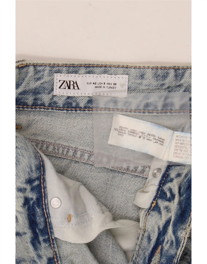 ZARA Vaqueros Rectos Mujer EU 40 Medium W30 L28 Azul Algodón