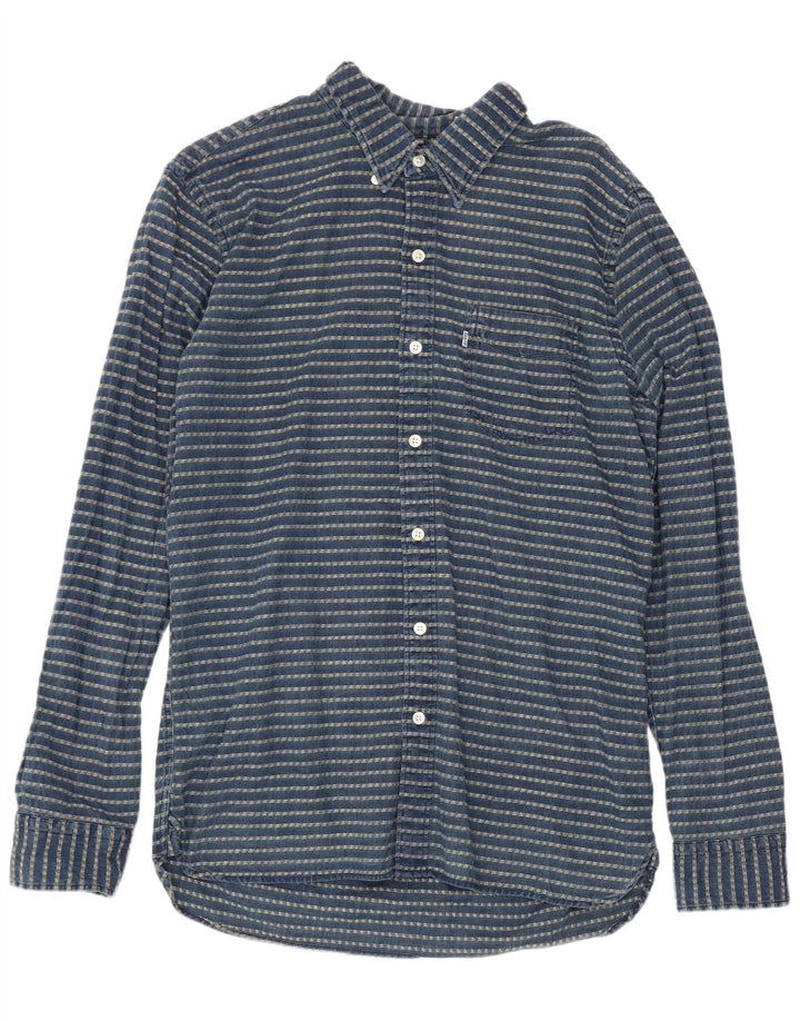 Camisa Levi's Hombre Algodón Rayas Azul Marino Medio