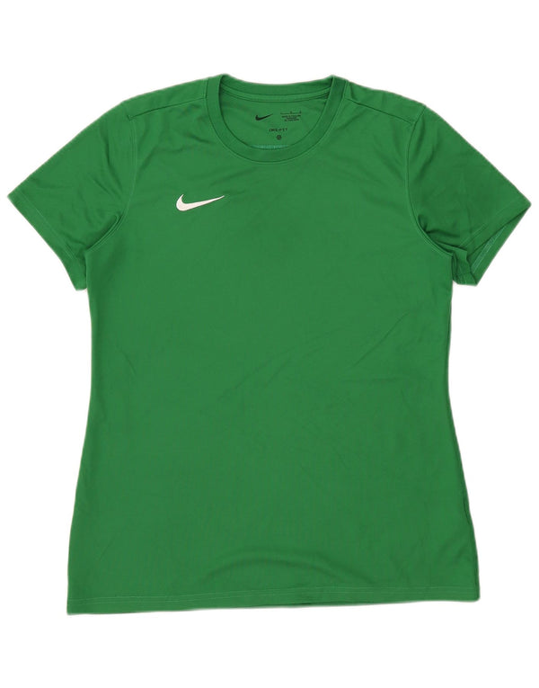 Nike Mujer Dri Fit Camiseta Top UK 40 Grande Poliéster Verde