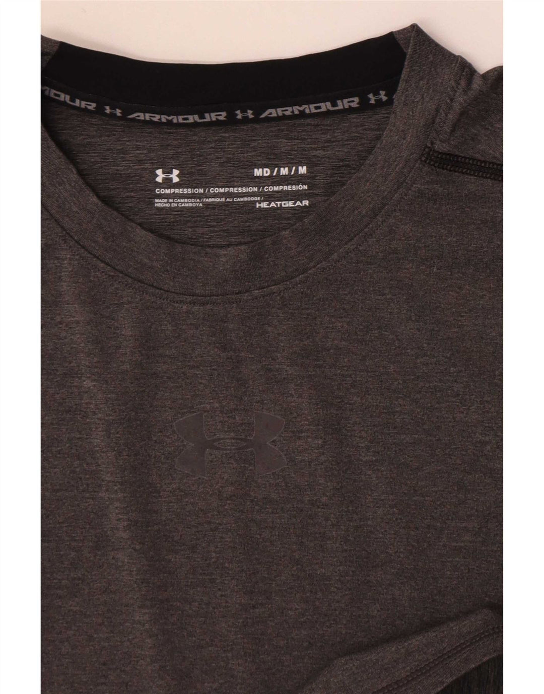 Under Armour Heat Gear Chaleco Top Gris Medio Colorblock