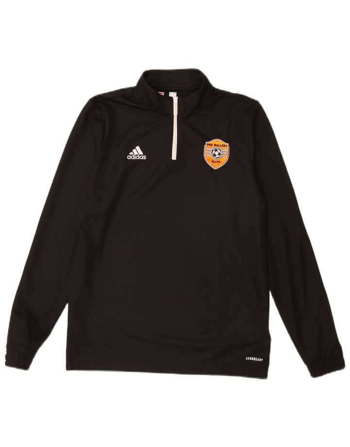 Adidas - Chándal Aeroready con cremallera y cuello para niños, 13-14 años, negro