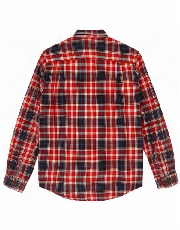 Superdry Camisa De Franela XL De Algodón A Cuadros Rojos