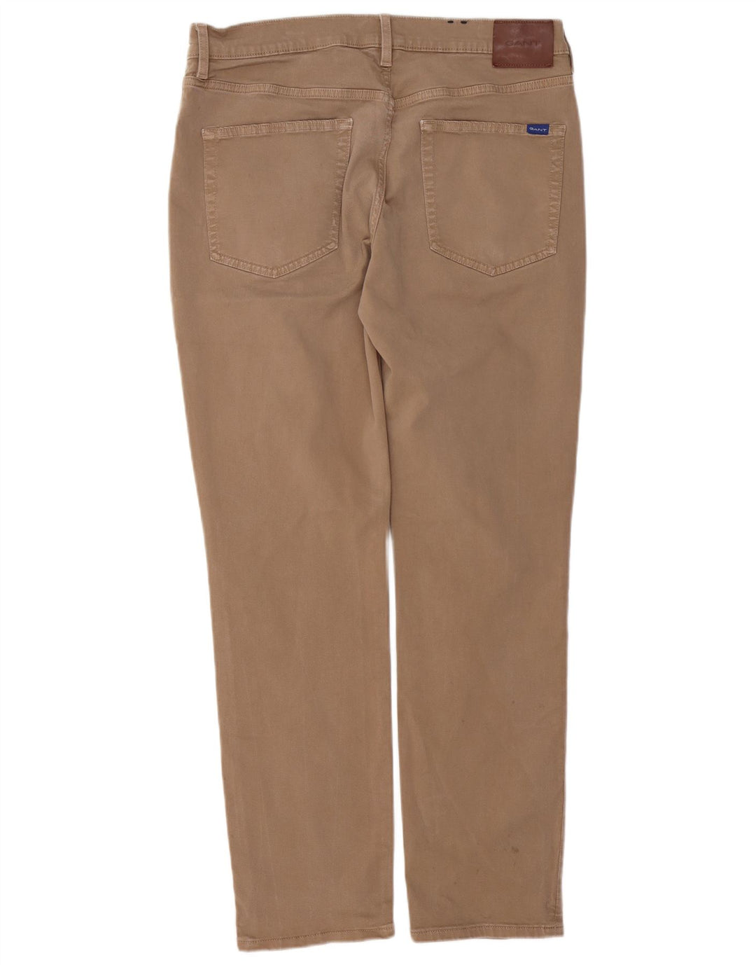 GANT Pantalones informales ajustados para hombre W36 L32 Algodón beige