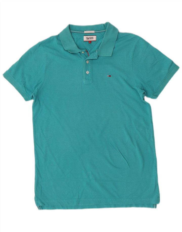 Polo Tommy Hilfiger Hombre Grande Turquesa