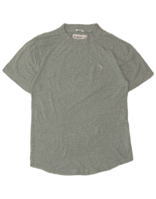 Abercrombie & Fitch Camiseta de corte relajado para hombre Top XS Algodón moteado verde