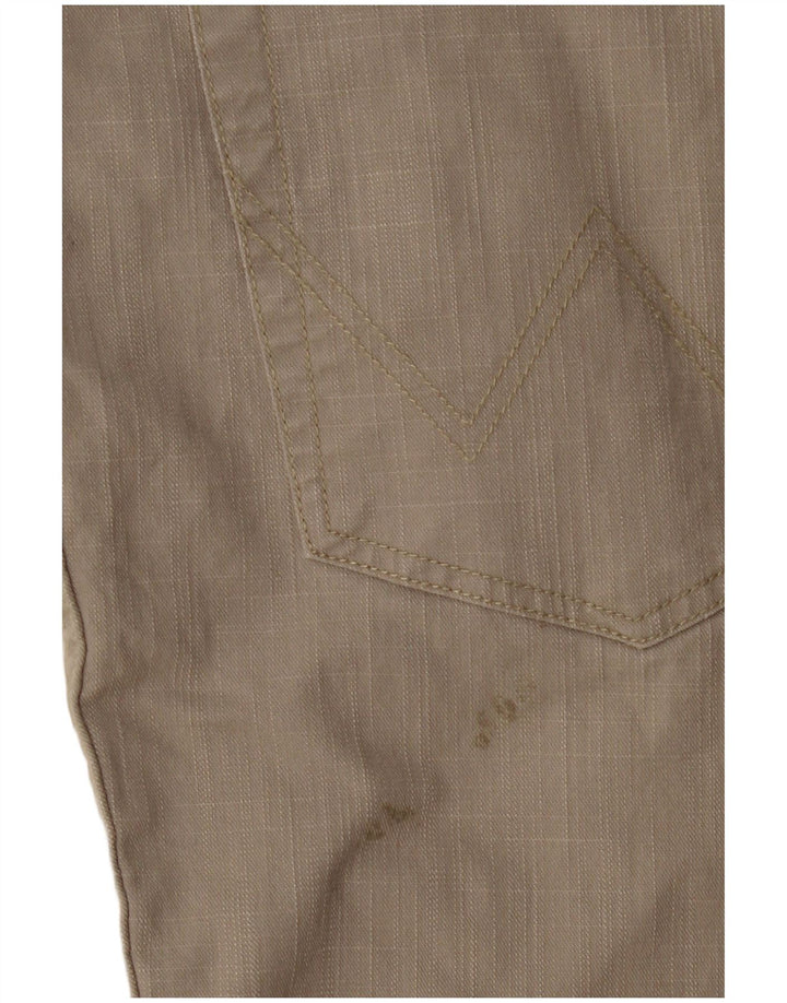 WRANGLER Pantalones casuales rectos de corte regular para hombre W40 L32 Algodón beige