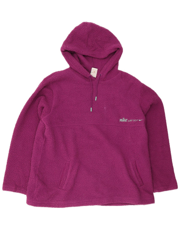 Nike - Jersey de forro polar con capucha Therma-Fit para mujer, talla 40, XL, poliéster morado