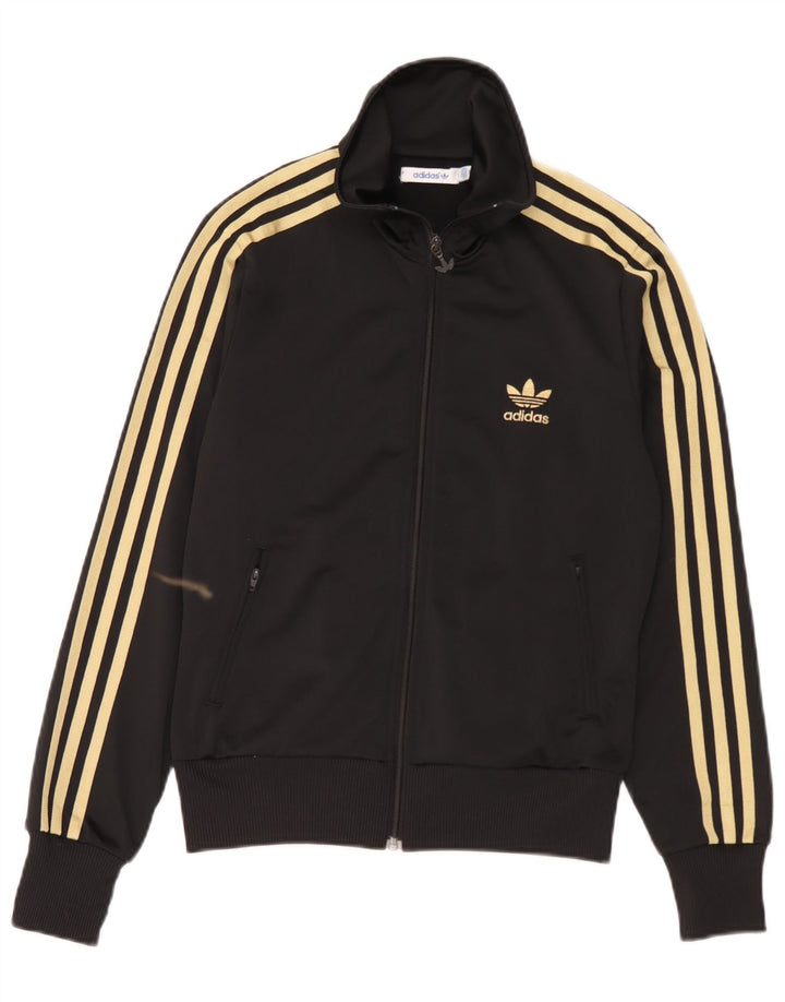Adidas - Chaqueta de chándal gráfica para mujer, talla 38, color negro mediano