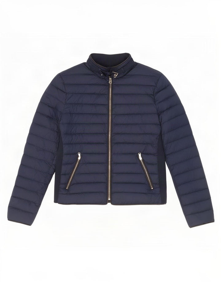 Zara Mujer Chaqueta Acolchada Reino Unido 44 Grande Azul Marino
