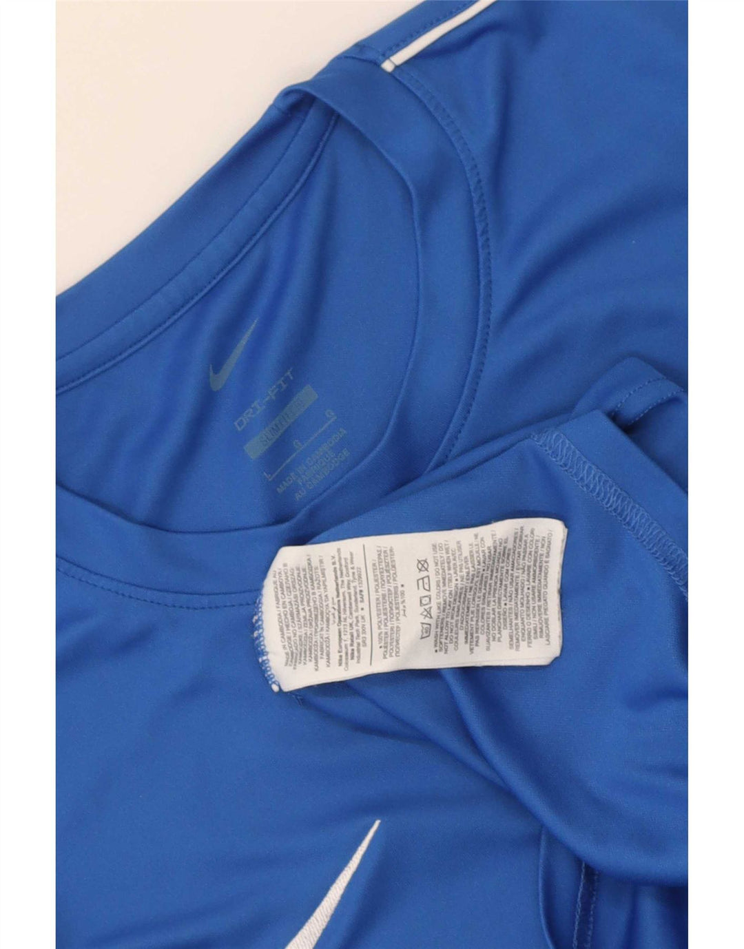 Camiseta Nike Dri Fit Slim Fit para hombre, talla grande, poliéster azul