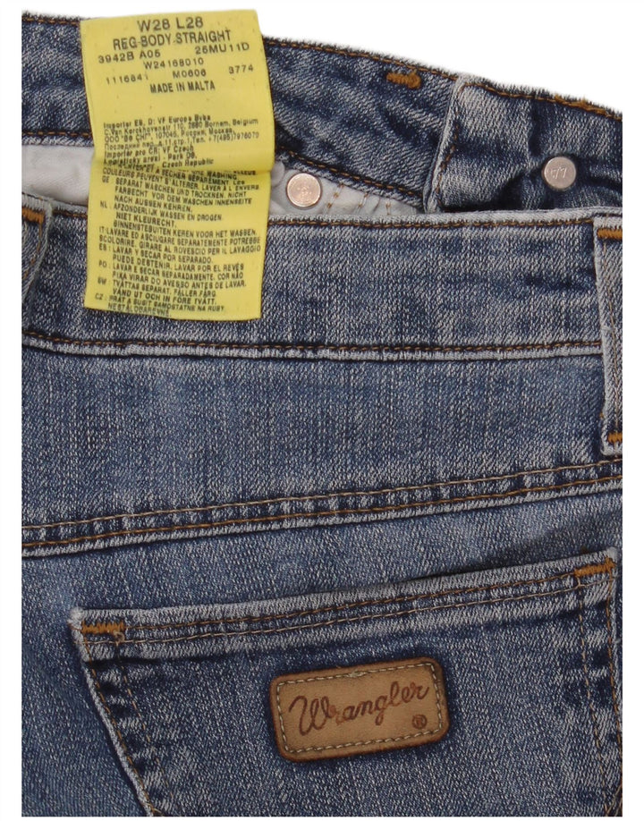 Vaqueros rectos para mujer WRANGLER W28 L28 Algodón azul