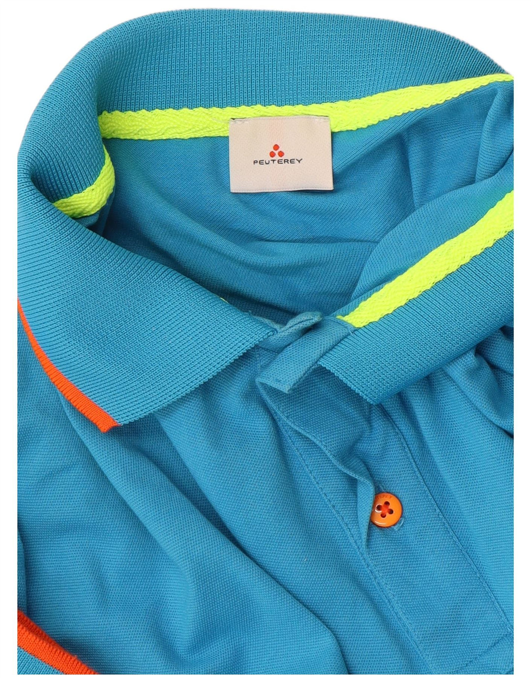 PEUTEREY Polo Hombre Algodón Azul Medio
