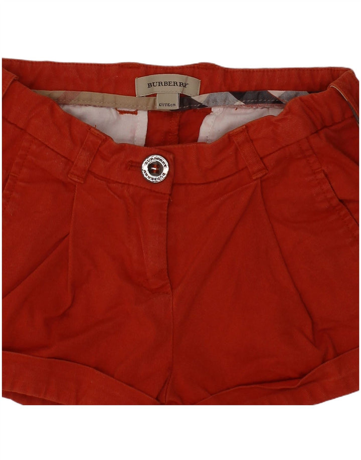 Burberry Pantalones cortos chinos para niña 5-6 años W22 Algodón rojo clásico