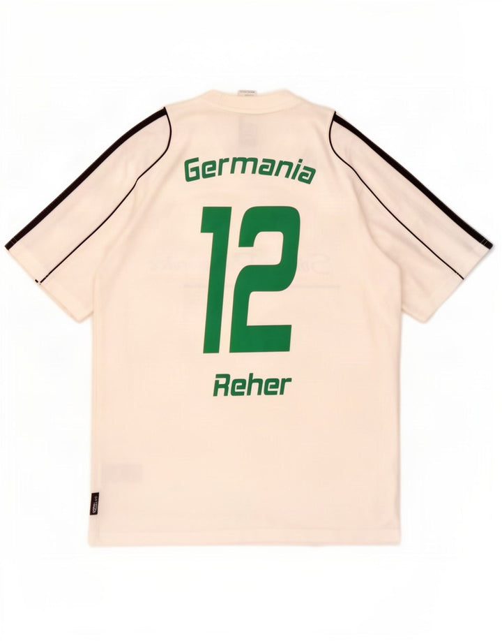 Adidas - Camiseta gráfica para hombre, talla pequeña, poliéster blanco
