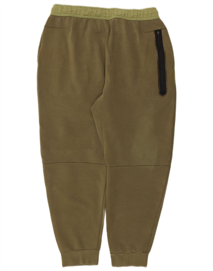 NIKE Hombre Pantalones de Chándal Joggers Large Caqui Colorblock Algodón