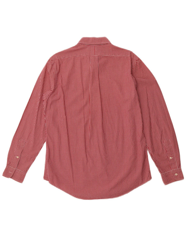 Polo Ralph Lauren Camisa de ajuste personalizado para hombre de algodón a cuadros rojo mediano