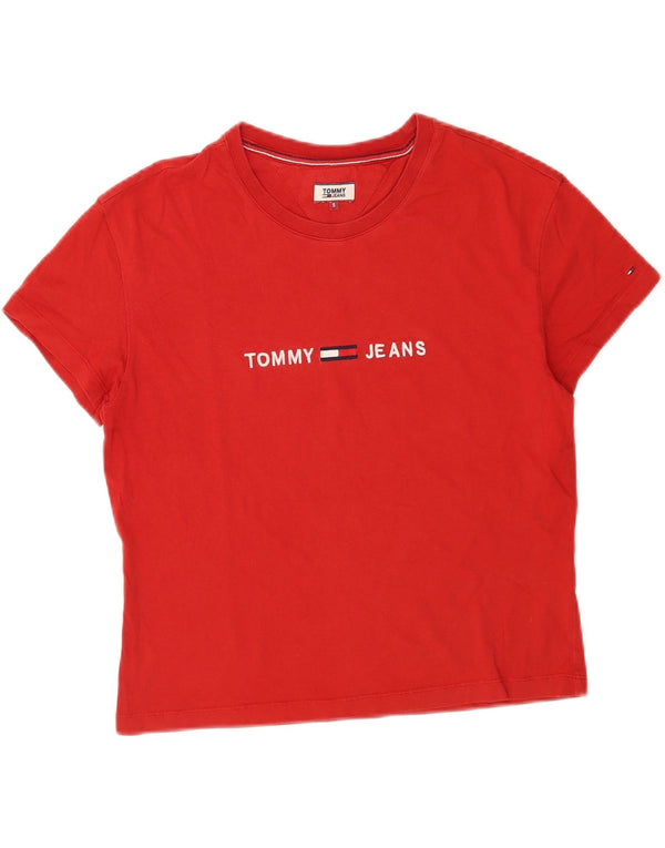 TOMMY HILFIGER Camiseta gráfica extragrande para mujer UK 10 Small Red