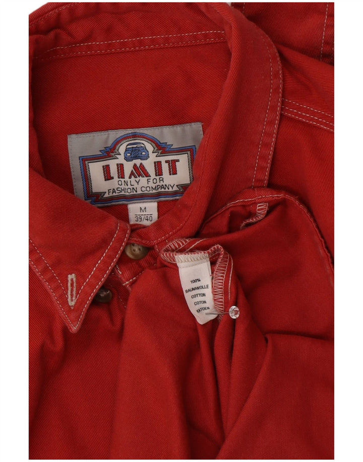 Limit Camisa Vaquera Hombre Talla 39/40 Mediana Rojo Algodón