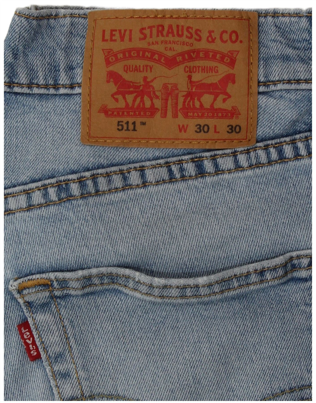 Levi's Hombre 511 Slim Jeans W30 L30 Algodón Azul