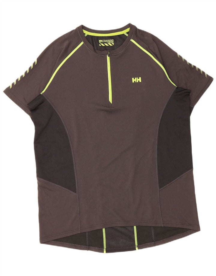 HELLY HANSEN Hombre Jersey de manga corta Chándal Top XL Gris Colorblock