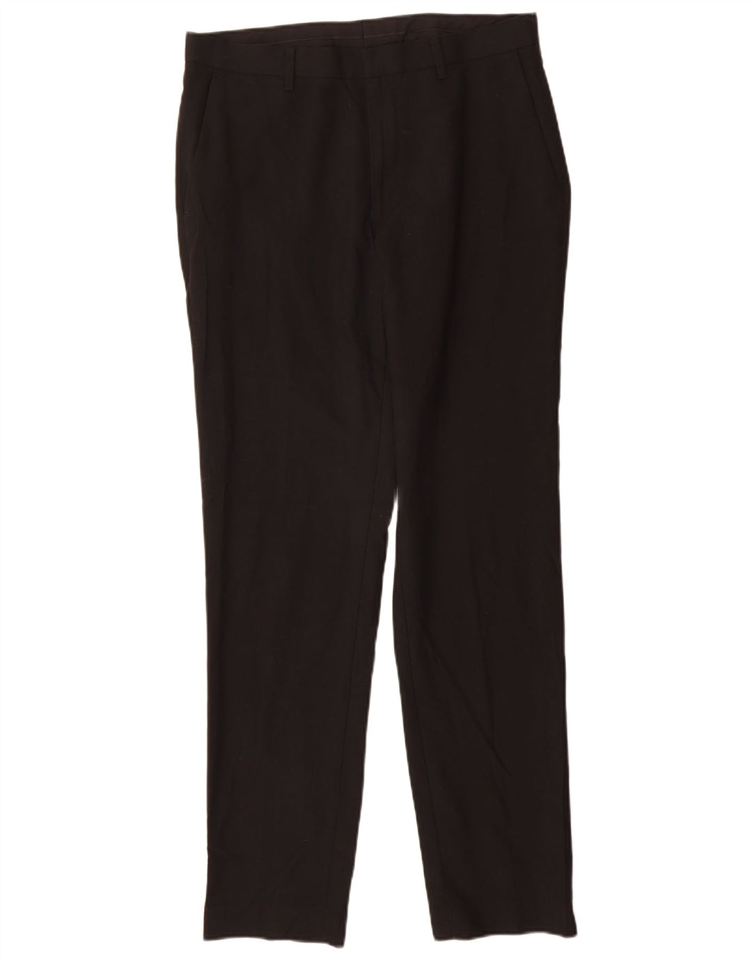 Marks & Spencer Pantalón de traje ajustado para hombre W32 L33 Poliéster negro