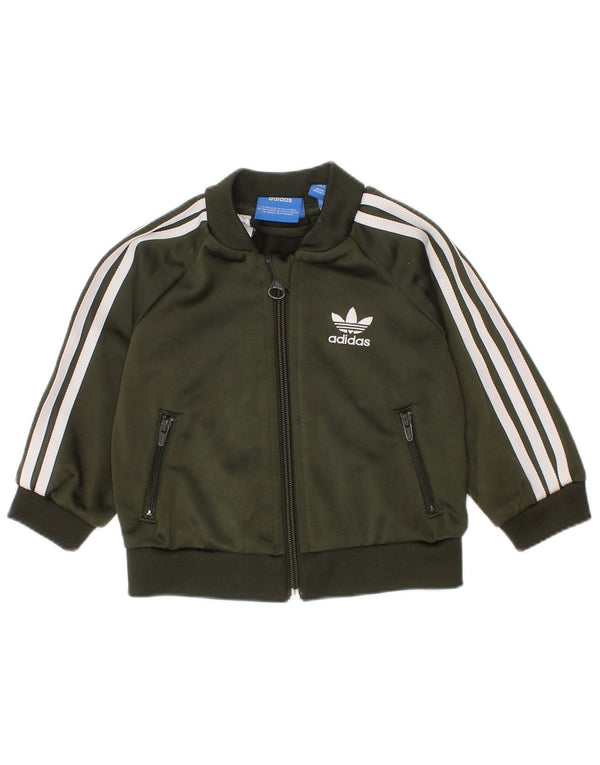 ADIDAS Chándal Top Chaqueta Bebé Niño 3-6 Meses Caqui Poliéster