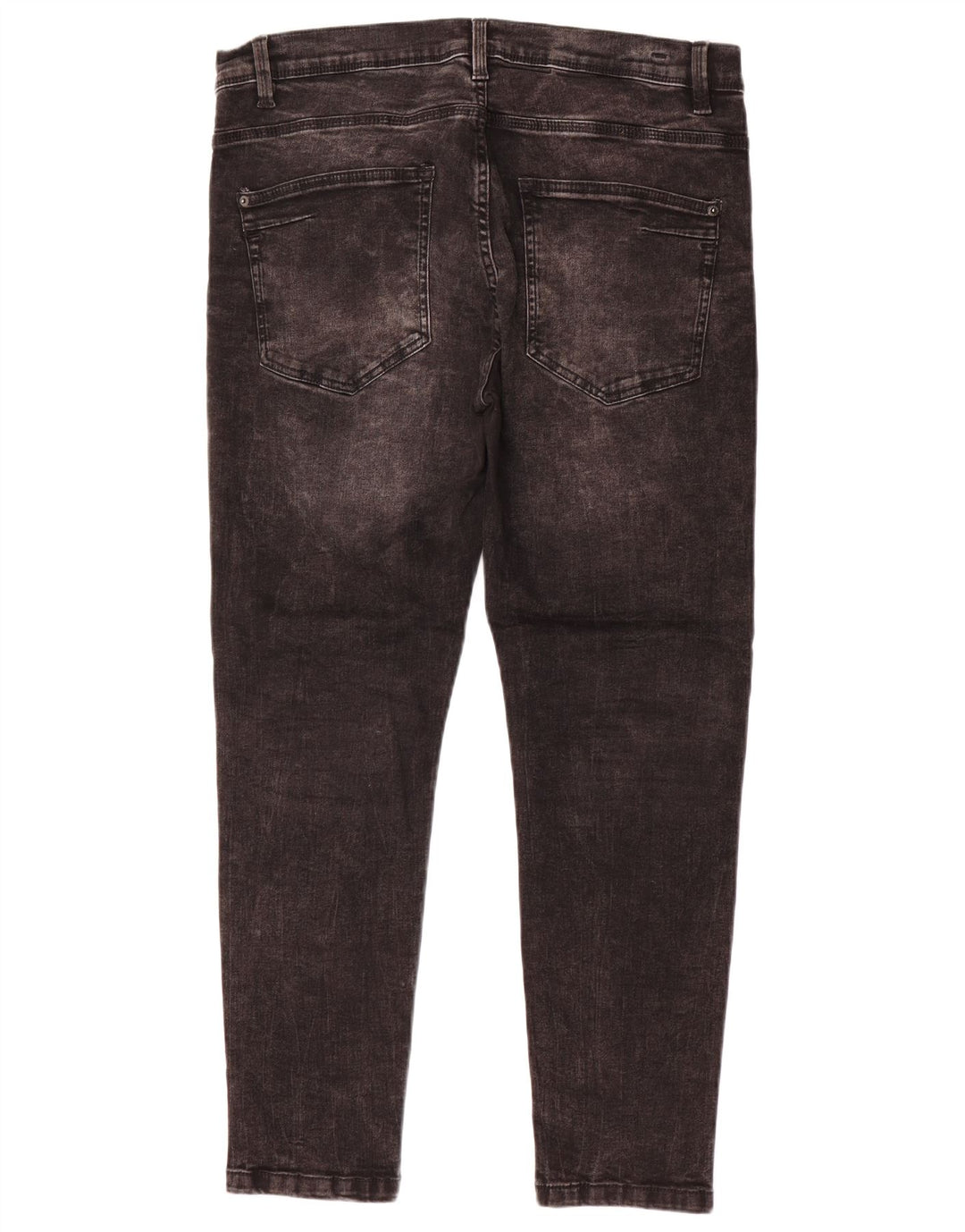 Zara Mens Slim Jeans EU 44 Large W34 L27 Gris Algodón