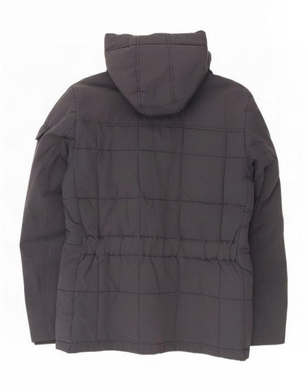 Woolrich Mens Hooded Padded Jacket UK 40 Large Navy Blue Nylon