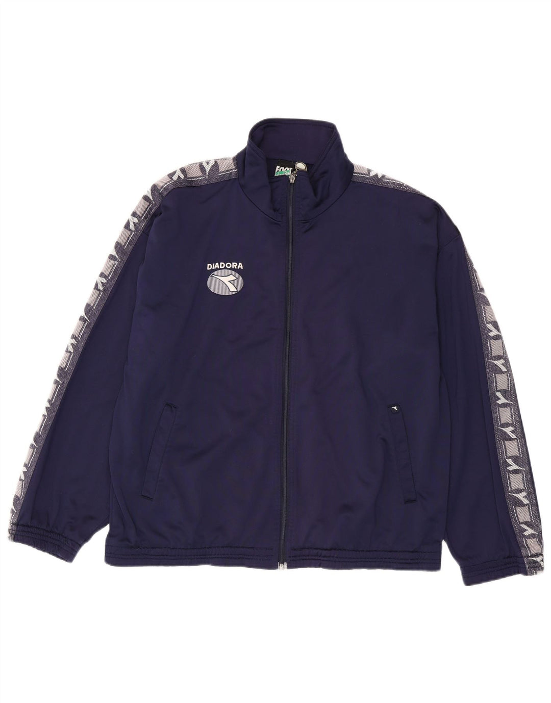 Diadora Mens Graphic Chándal Top Chaqueta UK 40 Mediano Azul Marino Poliéster