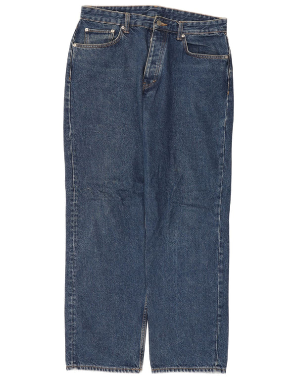 Zara Jeans rectos para hombre EU 42 Large W32 L30 Azul