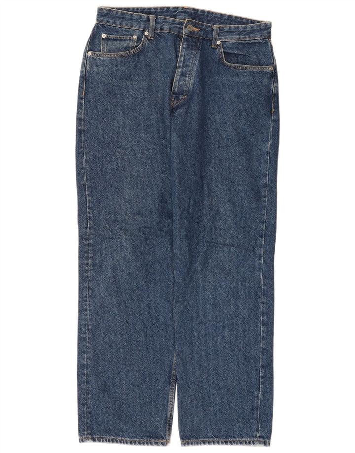 Zara Jeans rectos para hombre EU 42 Large W32 L30 Azul