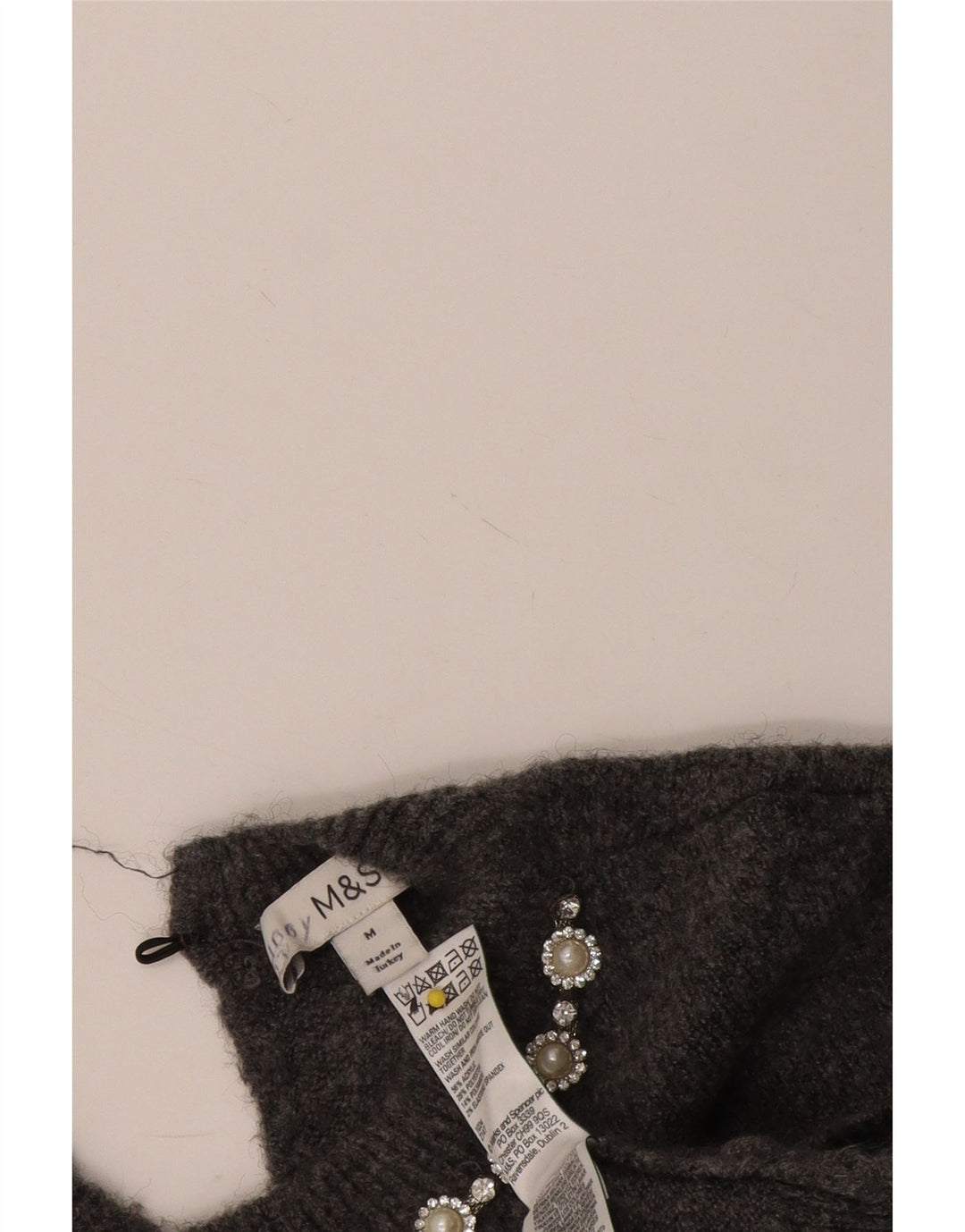 Marks & Spencer Suéter tipo jersey con cuello barco para mujer Reino Unido 44 Acrílico gris medio
