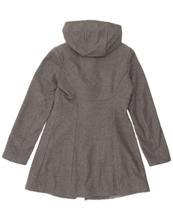 Benetton Trenca Con Capucha IT 40 Small Gris Lana