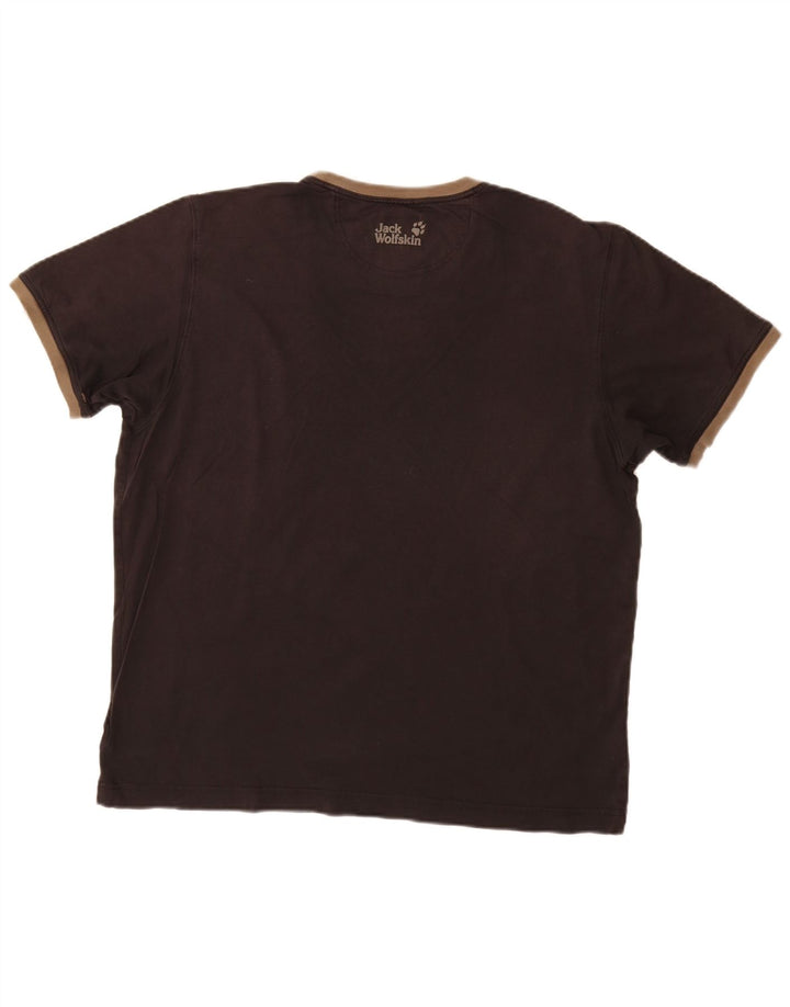 JACK WOLFSKIN Camiseta gráfica para hombre Top UK 44 XL Algodón negro