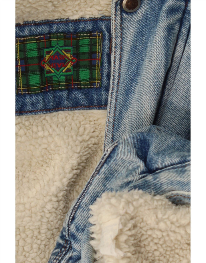 MASH Chaqueta vaquera Sherpa para hombre UK 42 XL Algodón azul